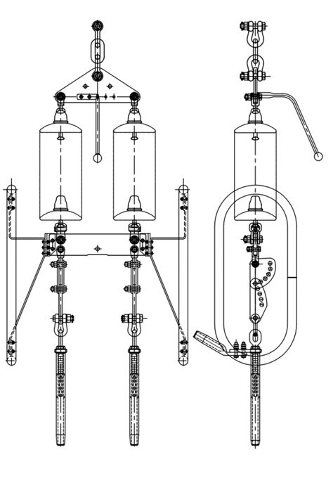 kv twin tension insulator string assembly  twin bundle conductors