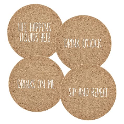 Cork Coasters - Happy Hour Assortment – Succulent Bar