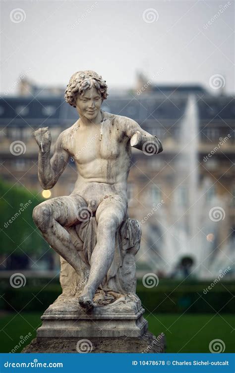 Sculpture and Water Fountain Stock Photo - Image of smiling, france ...