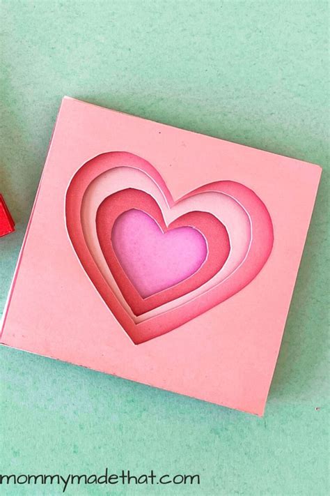 Cute 3D Paper Heart Craft (Free template included!)