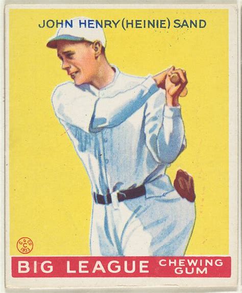 Goudey Gum Company | John Henry (Heinie) Sand, Baltimore Orioles, from ...