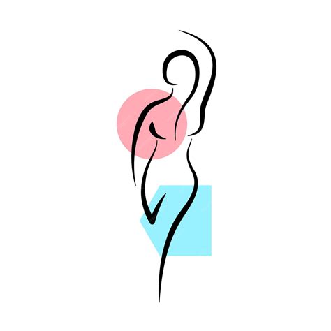 premium vector linear drawing nude woman body beauty female abstract