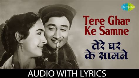 Tere Ghar Ke Samne with lyrics | तेरे घर के सामने | Lata Mangeshkar ...