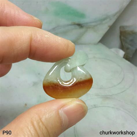 Red jade pendant – Churk Work Shop