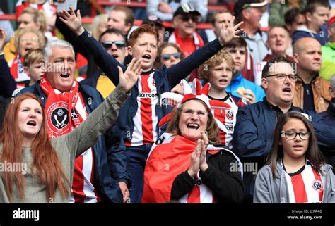 Sheffield United fans in the stands during the Sky Bet League One match ...