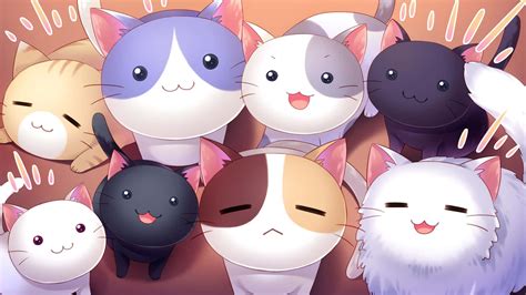 [100+] Kawaii Anime Cat Wallpapers | Wallpapers.com