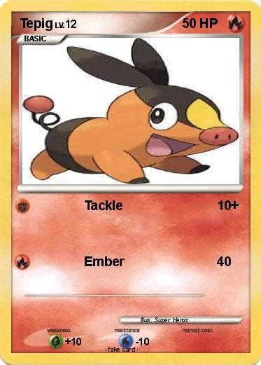 Pokémon Tepig 61 61 - Tackle - My Pokemon Card