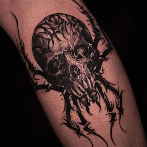 "Dark" Skull Spider by JIMI at Moon Ink Tattoos in Seattle, WA : r/tattoos