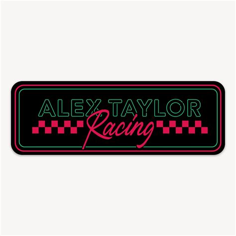 Alex Taylor Racing Checkered Decal — Alex Taylor Racing
