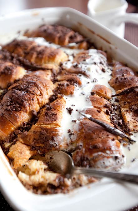 Chocolate Croissant Bread and Butter Pudding - Just Easy Recipes