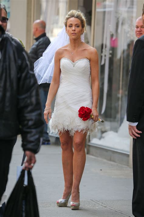 KATE GOSSELIN in Wedding Dress Promotes Brides for a Day in New York
