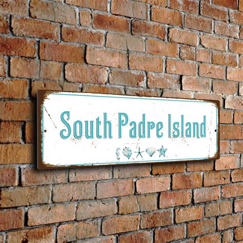 South Padre Island Beach Wall Decor - Classic Metal Signs