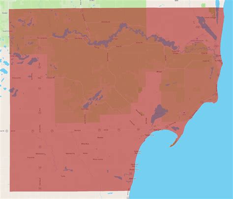 Iosco County Map Michigan