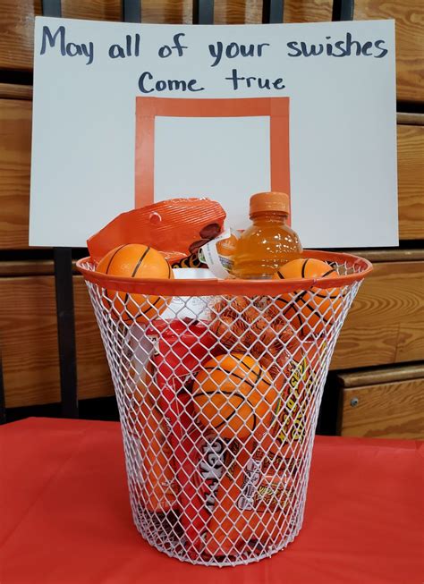 Basketball Senior Night Basket with Gifts
