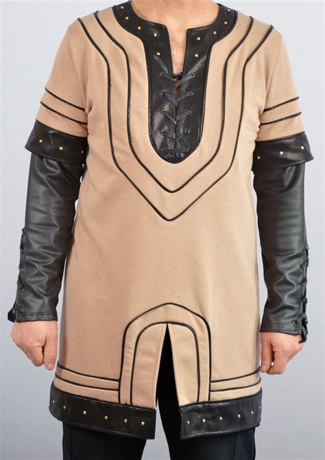 Medieval Viking Tunic for LARP Costume Cosplay. Beige Ornate - Etsy