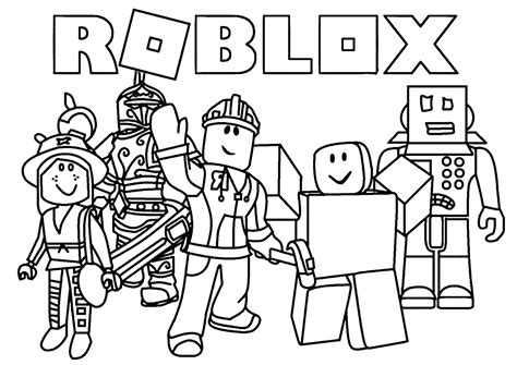 Roblox and Logo characters - Roblox Coloring Pages