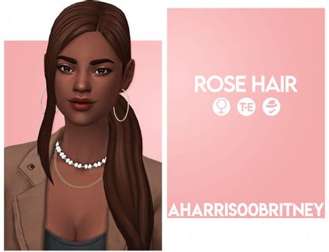 Sims 4 rose hair | The Sims Book