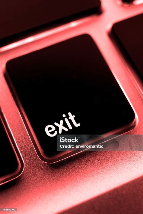 computer laptop keypad exit button stock photo  image