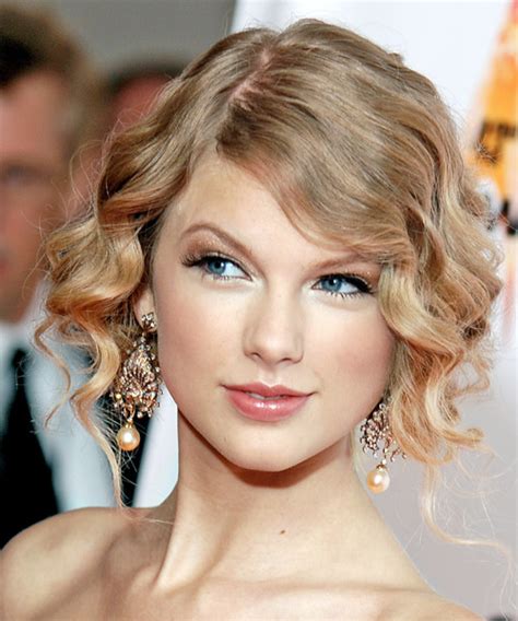 Taylor Swift Curly Formal Updo Hairstyle