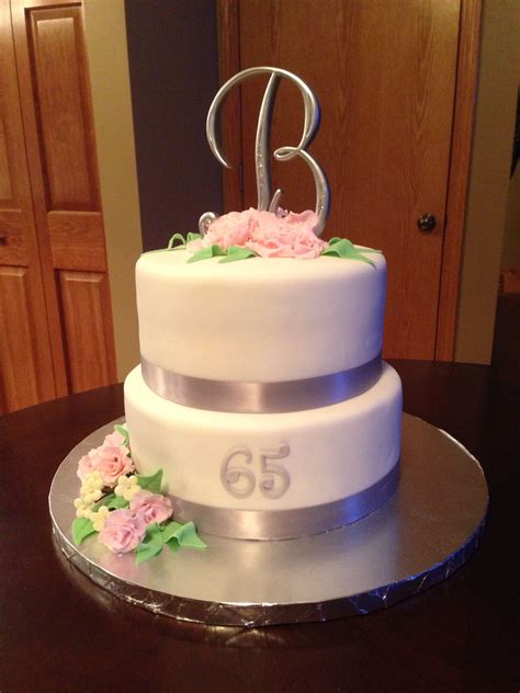 65th Wedding Anniversary Cake | Wedding anniversary cake, 65th wedding ...