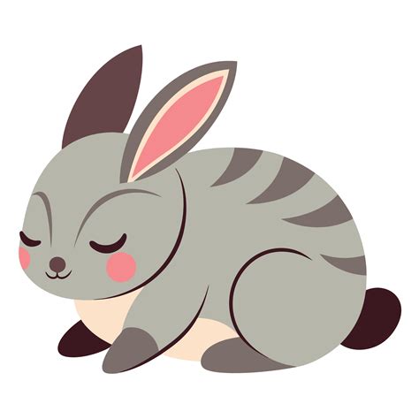European Hare sleeps kawaii 49223666 Vector Art at Vecteezy