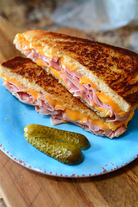 Delicious Grilled Ham and Cheese Sandwich | The Salty Pot