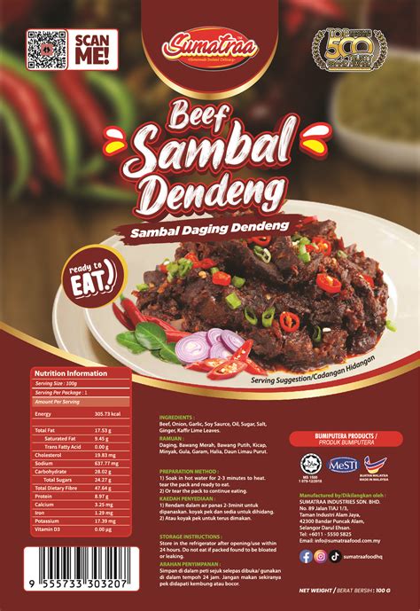 Product - Traa Sambal Merah - Sumatraa Sambal Daging Dendeng - Ready To Eat