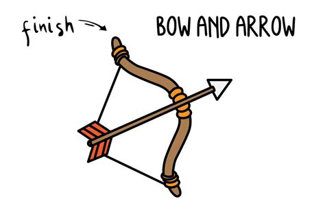 How To Draw a Bow and Arrow Weapon (Archery) - Easy Drawing Guide for ...