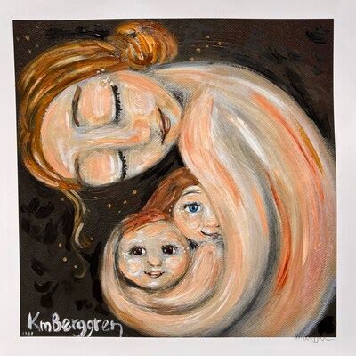 nude mom dancing  naked baby attachment parenting art print