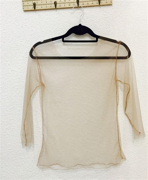 Transparent Tulle Nude Mesh Top Nude T-shirt Sexy Womens - Etsy