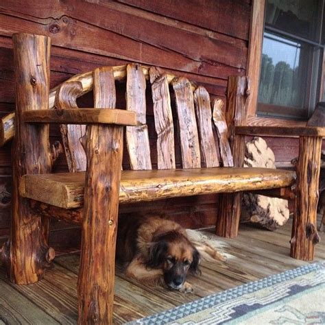 Rustic Pine and Cedar Bench
