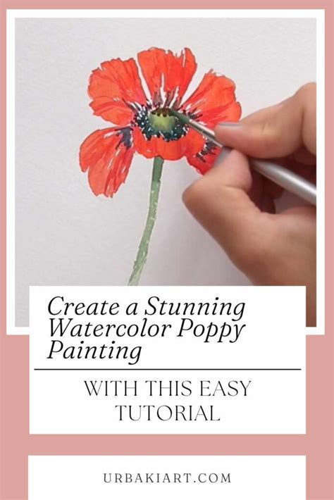 Create a Stunning Watercolor Poppy Painting with this Easy Video Tutorial – Urbaki Art