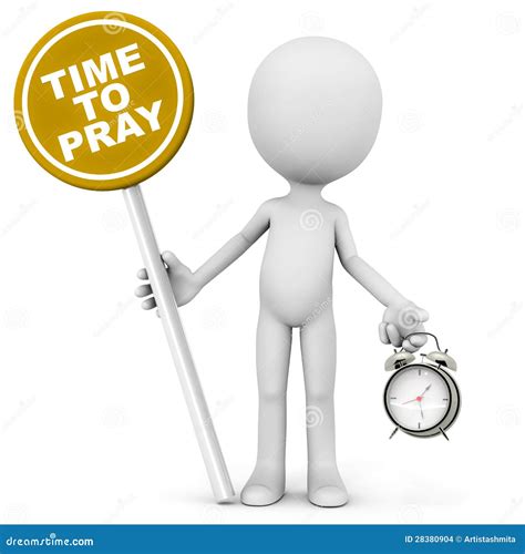 Time to pray stock illustration. Illustration of minute - 28380904