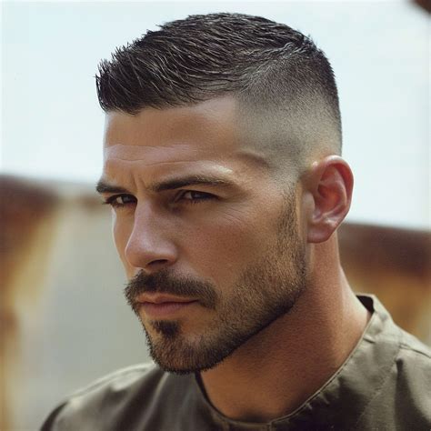 taper fade  beard  short hair men high  tight haircut