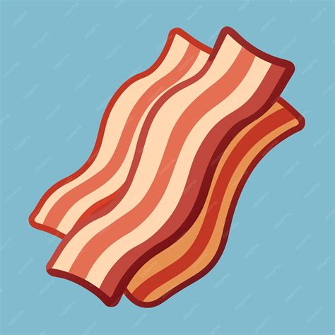 Bacon rashers clipart design cartoon Illustration drawing | Premium AI