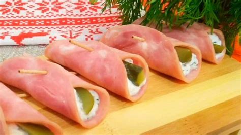 Рулетики из ветчины - 6 рецептов с сыром, чесноком, разными начинками