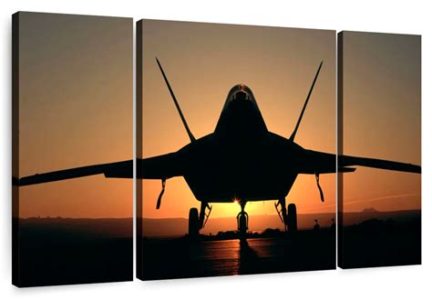 F-22 Raptor Silhouette Wall Art | Photography