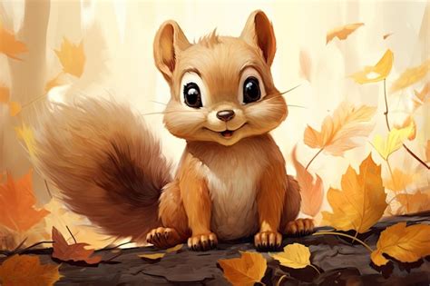 Premium AI Image | Cute squirrel in the style of anime inspired ...