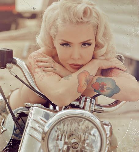 Flower Tattoo on Biker Chick