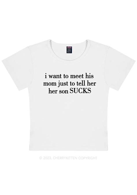 Cherrykitten Curvy Her Son Sucks Y2K Baby Tee Cherrykitten for Sale