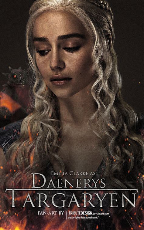 Emilia Clarke as Daenerys Targaryen by TributeDesign on DeviantArt