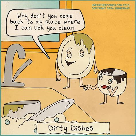Silly internet cartoons and pun humor about dirty dishes by Unearthed ...