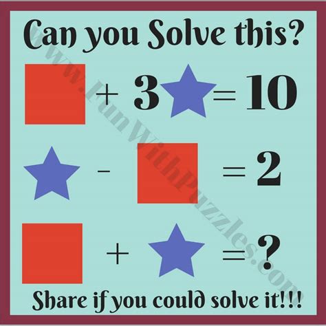 Kids Math Equations Riddles with Answers-Fun With Puzzles