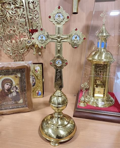 Крест священника на престол латунь - Церковная лавка