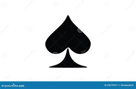 Spade Playing Card Symbol Game Stock Vector - Illustration of isolated ...