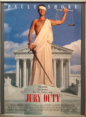 cinema poster jury duty   sheet pauly shore tia carrere ebay