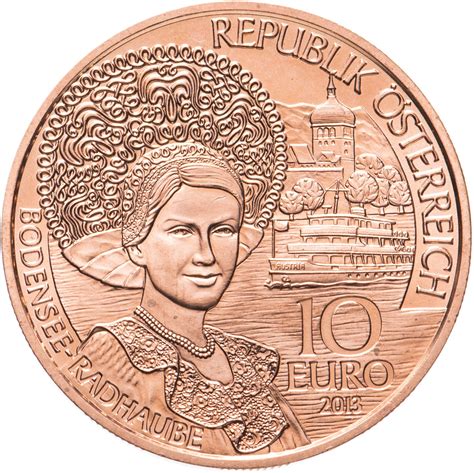Монета Австрия 10 евро 2013 Форарльберг стоимостью 2336 руб.