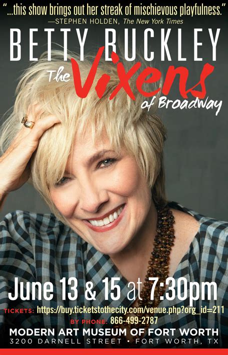 Betty Buckley "The Vixens of Broadway" | Modern Art Museum of Fort Worth