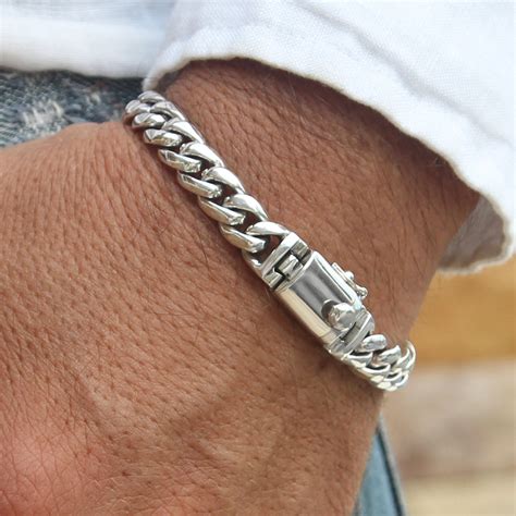 silver bracelets  men  sterling size     vy jewelry