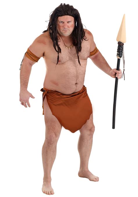 Jungle Man Plus Size Costume | Plus Size Caveman Costumes